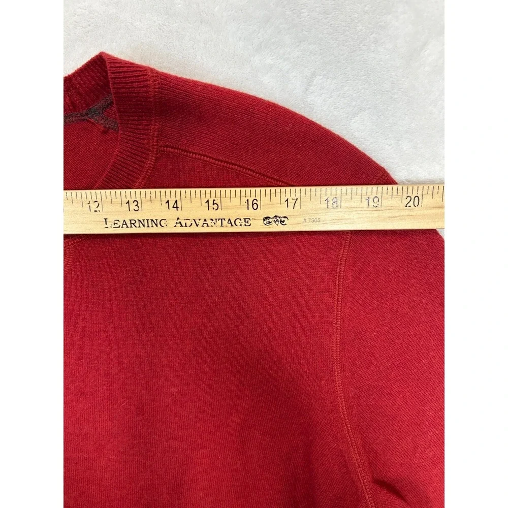 Banana Republic Sweater Lot Mens XL Red Merino Wool Blue Silk Cotton Pullover‎